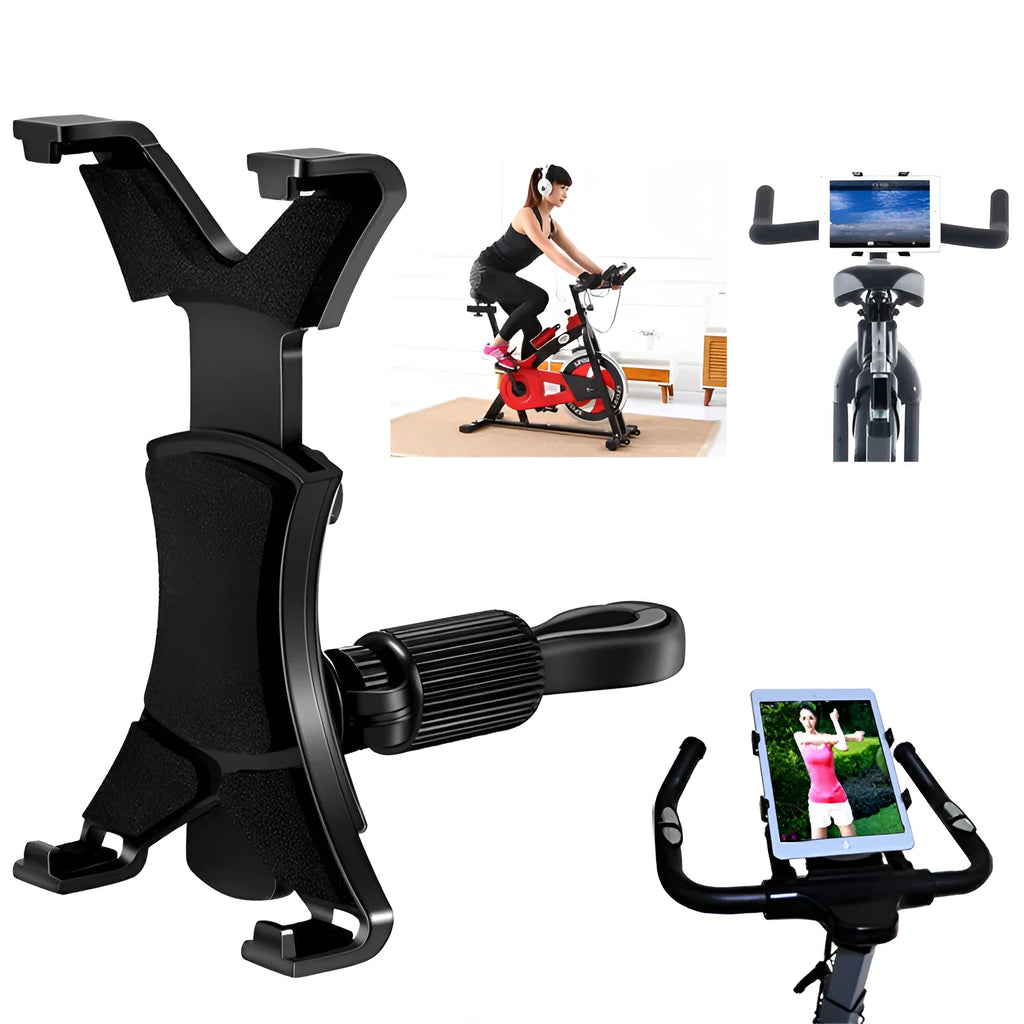 Black ABS+PC tablet holder with lanyard base for car headrest use