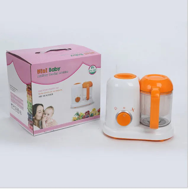 Multi-function baby food processor in light green with steam and blend functions, 190ml capacity, and BPA-free construction