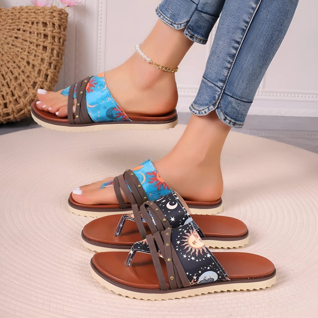 Plus size flip-flops in candy colours with imitation leather lining and rubber sole