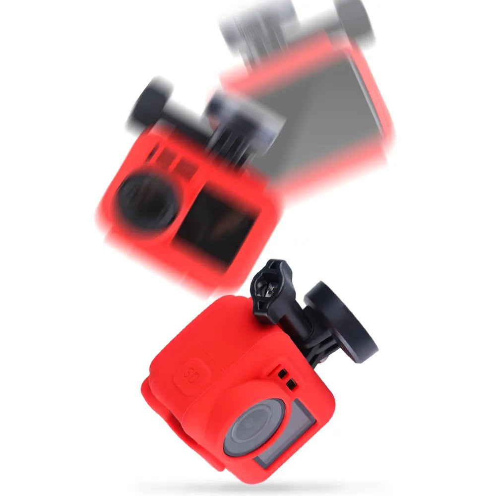 Silicone case for DJI Osmo Action camera in black with border design