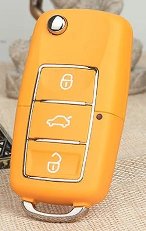 Volkswagen B5 ABS folding key shell in black with key blank and 70x35x16mm dimensions