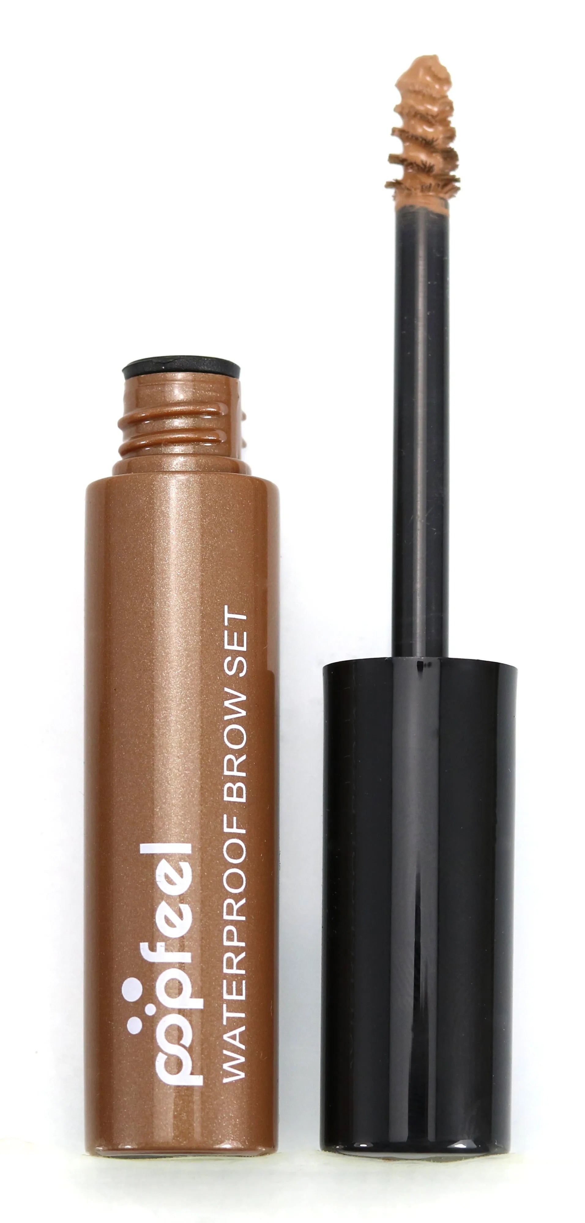 POPFEEL eyebrow dye cream kit with applicator brush and four colour option labels No.1 No.2 No.3 No.4
