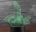 LED colourful touch and remote control desk lamp with 3D animal night light, ABS base, and USB cable
