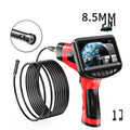 8.5mm diameter dual-lens endoscope camera with choice of flexible snake pipe or rigid hard wire cable.