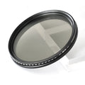 Adjustable multi-diameter camera ND filter set with grayscale dimming mirror