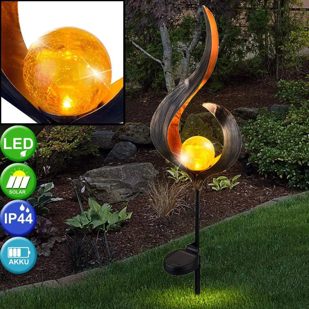 Solar garden light LED IP65 waterproof outdoor lawn plug-in decoration with 50mm size and solar panel