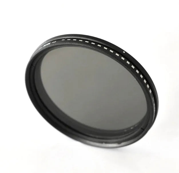 Adjustable multi-diameter camera ND filter set with grayscale dimming mirror