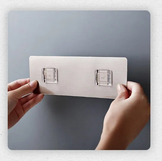 White plastic kitchen knife rack with modern simple design on a countertop