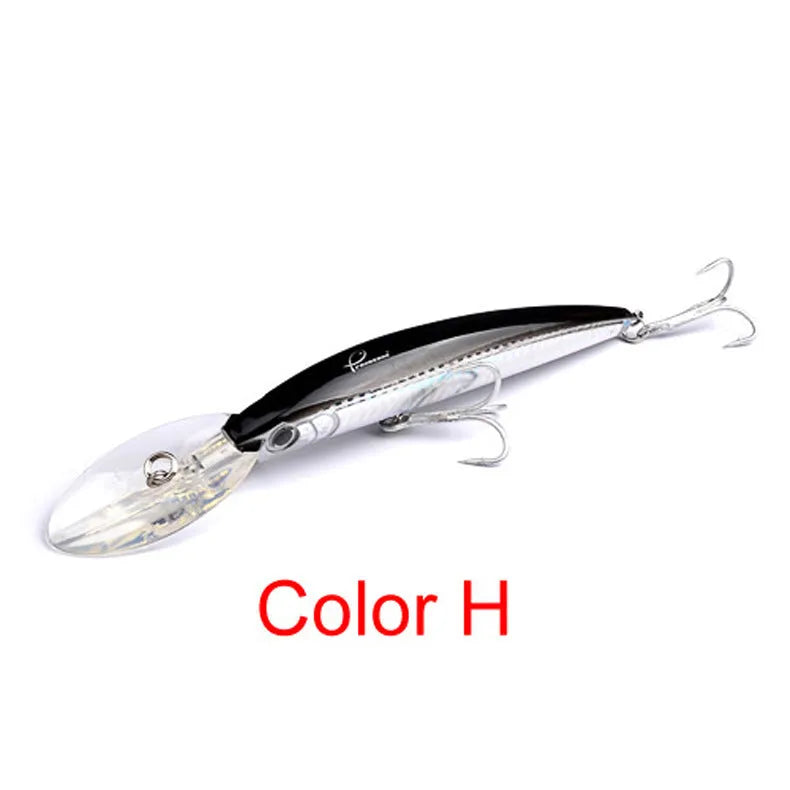 PRO BEROS classic minnow lure, 17.78cm 27g ABS hard plastic, 2/0 hook, 10 colours