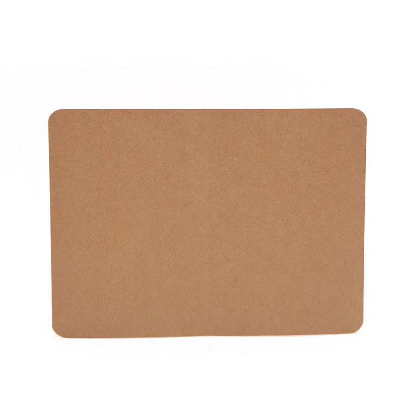 Pack of 100 blank folded kraft paper cards in 10x15 cm size, shown in black, brown, and white colours.