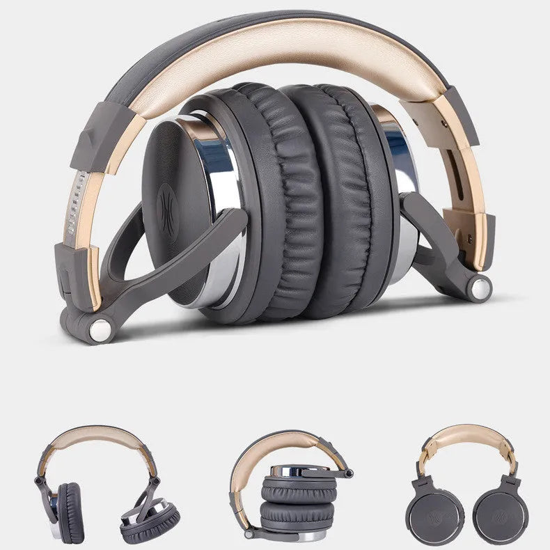 Wired stereo headset with microphone, 3.5mm/6.3mm plug, 50mm drivers, 3m cable, black colour