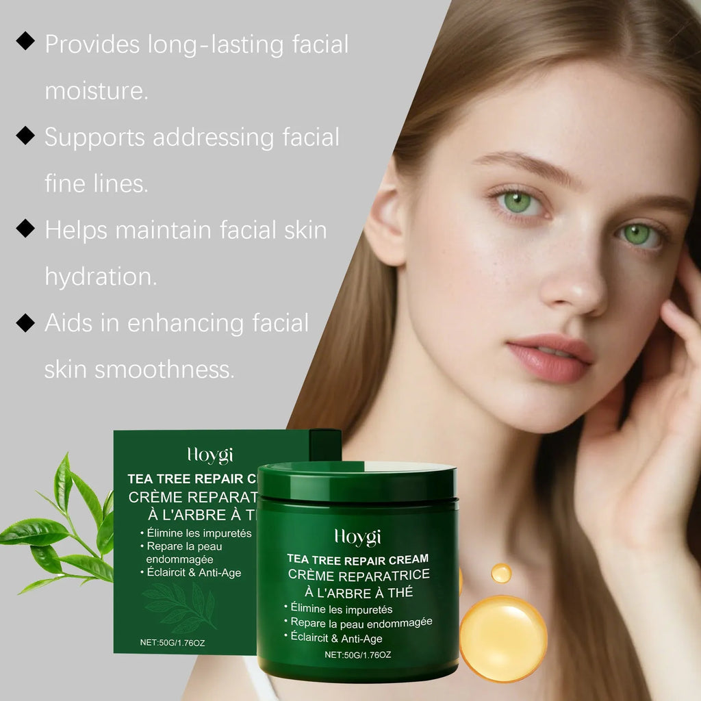 50g tea tree moisturizing cream jar, single pack face cream for daily skincare