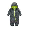 Baby fleece-lined softshell romper jumpsuit in grey, navy or pink, 80cm and 86cm