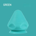 Silicone massage cone ball with suction cup, 62x75mm, green pink purple, for deep tissue back and foot massage.