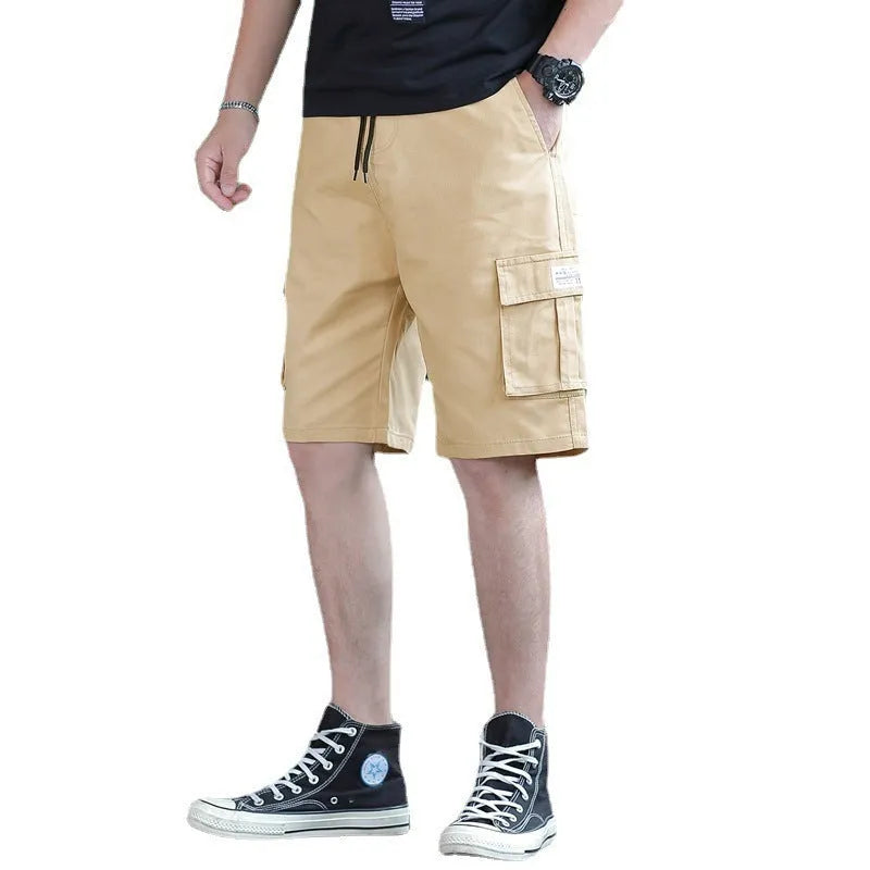 Men's loose sports casual trousers with giraffe pattern gradient in army green colour