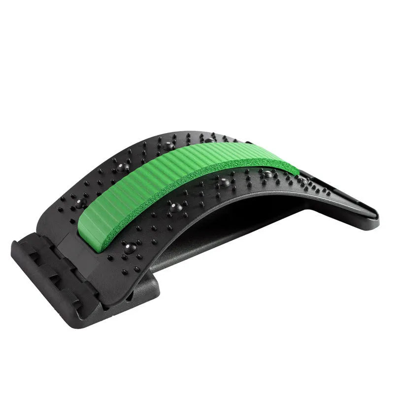 Adjustable back stretcher massager for waist back neck pain relief with multiple therapy modes