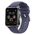 Multi-sport smartwatch with 1.7-inch tempered glass screen and silicone wristband