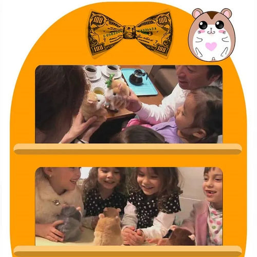 15 cm light brown talking hamster plush toy with head bobbing and voice repeat function