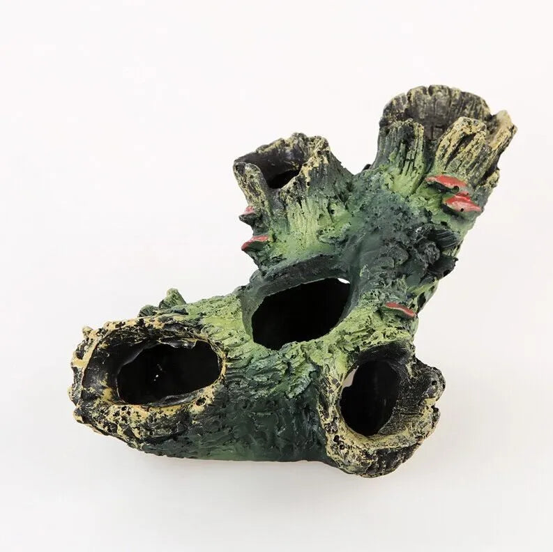 Resin fish tank ornament with old diamond-shaped tree branches style for aquarium landscaping