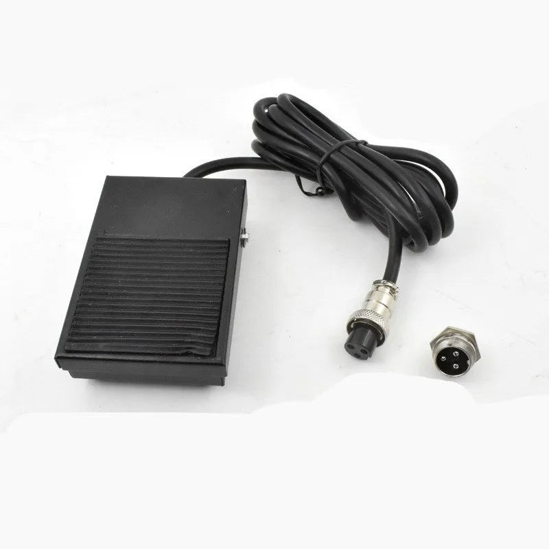 Welding machine foot switch pedal with 1.8 metre cable and 2-pin plug connectors