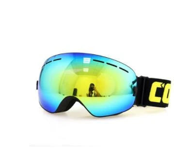 Premium ski goggles with dual-layer anti-fog lens, offering crystal-clear visibility and impact protection for winter sports