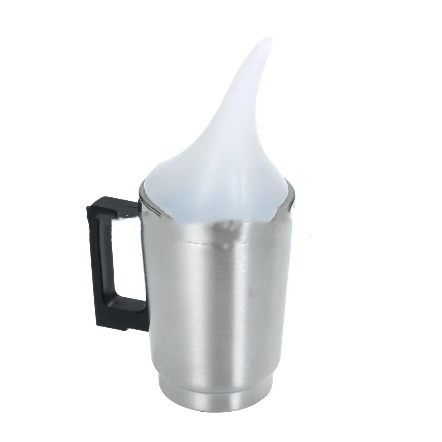 Automobile headlamp restoration kit with stainless steel cup, power adapters, and funnel cover