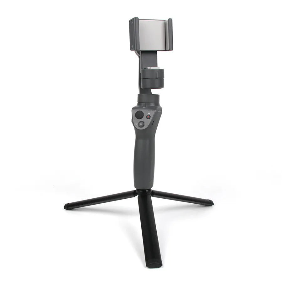 Black aluminium mobile phone PTZ stabilizer tripod compatible with Apple iPhone