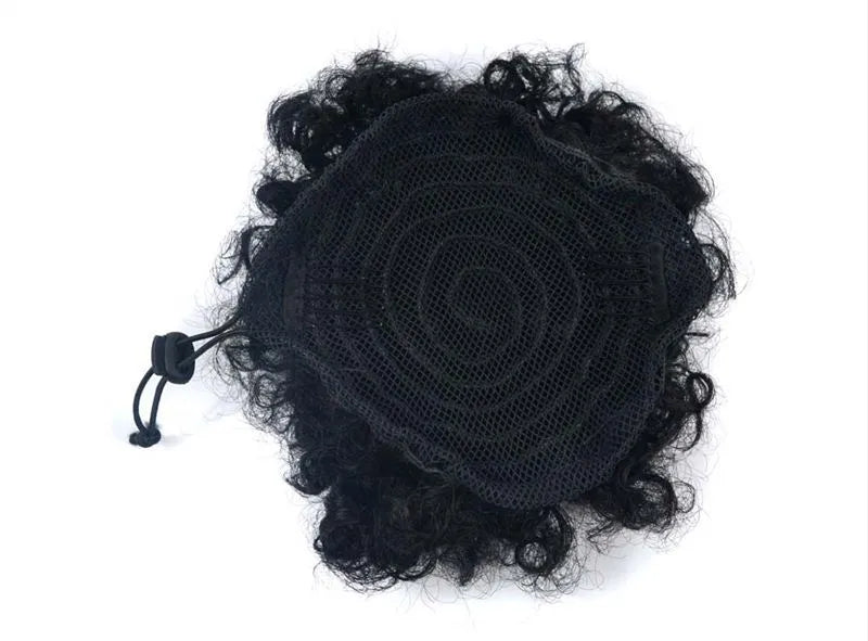 Fluffy wig with high temperature wire hair material and hairpin attachment