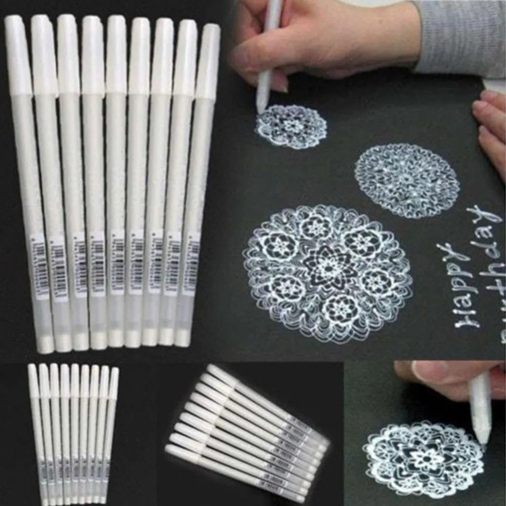 Touchnew hand-painted highlight pen with 0.8mm tip in gold silver white colours for artistic strokes
