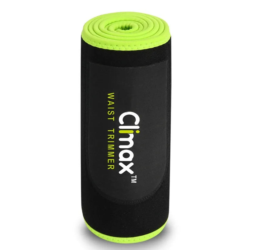 Black bodybuilding sweat support belt with green edge neoprene foam waist trainer free size 105cm