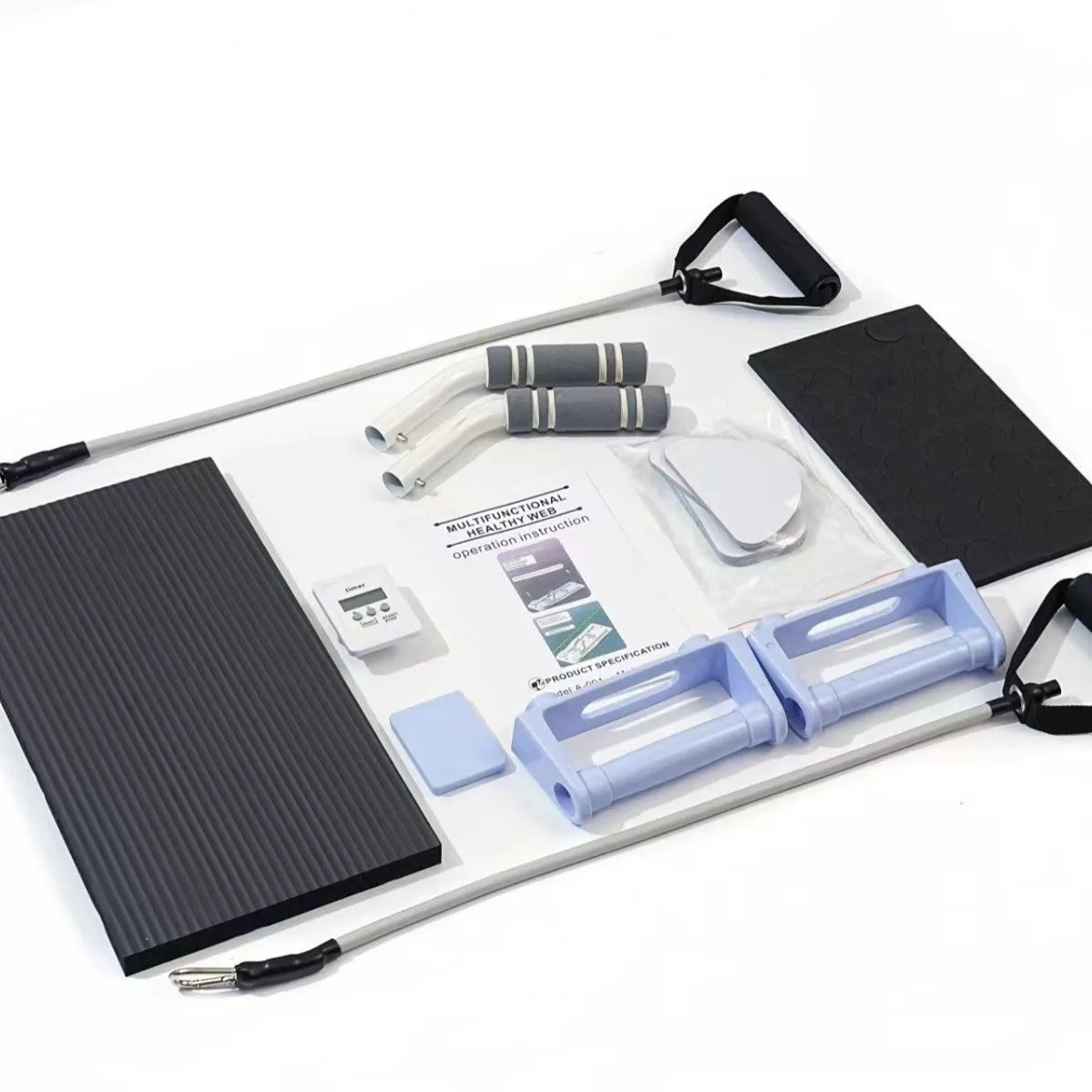Purple foldable PP plastic belly panel fitness board for core exercises