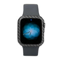 Apple Watch 4 carbon fibre leather half wrap case for 44mm model in black