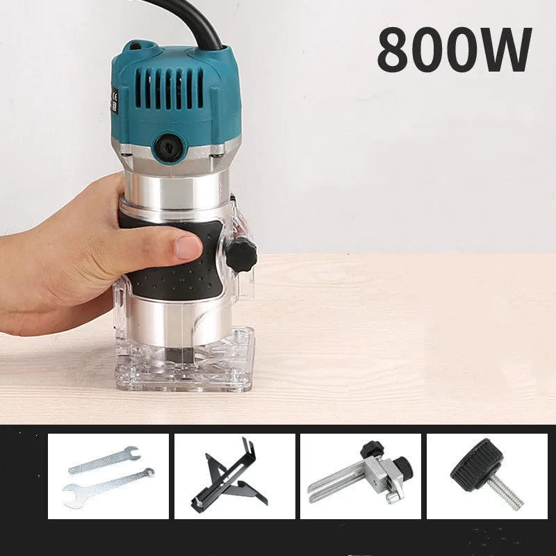 800W electric wood polishing trimmer with aluminium casing for woodworking projects