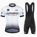 Short sleeve cycling suit in a colour option, made from quick-dry polyester fabric for summer riding.