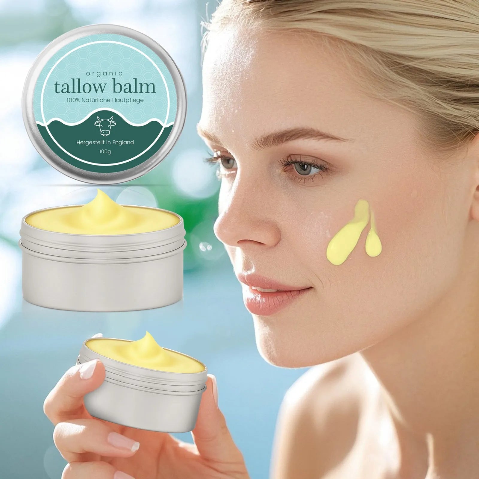 Non-standard Cow Fat deep hydrating moisturising cream 100g jar for facial care