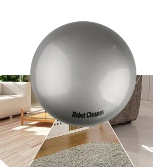 Silver mini robotic vacuum cleaner with compact dimensions for automated floor cleaning