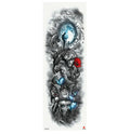 Custom waterproof tattoo sticker full arm size 480x170mm with 170 design options transfer process