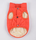 Cotton dog vest for small to medium dogs in red, blue, and brown colours