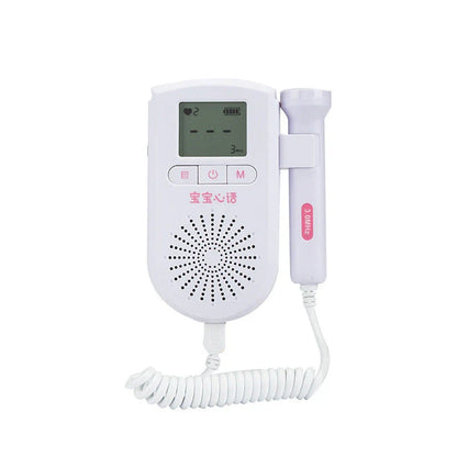 Fetal heart monitor with digital display, waterproof probe, and easy-to-use design for expectant mothers