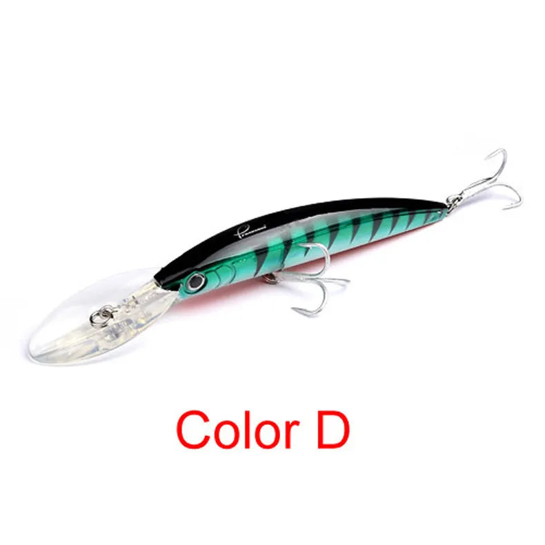PRO BEROS classic minnow lure, 17.78cm 27g ABS hard plastic, 2/0 hook, 10 colours