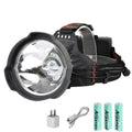 Head-mounted LED night fishing lamp aluminium alloy with 200-500m beam range
