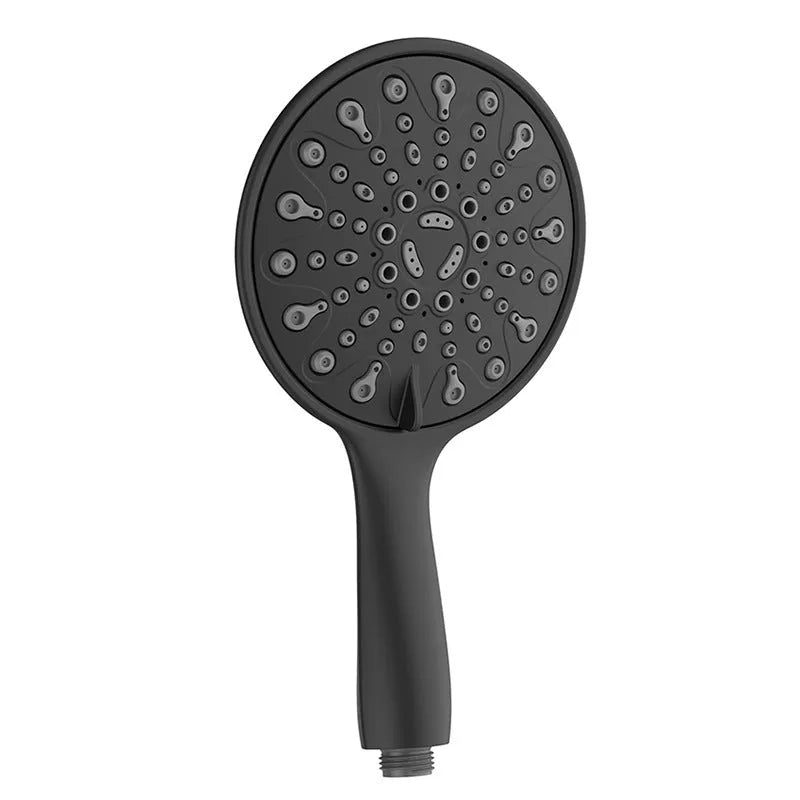 Portable handheld shower head with six spray functions and electroplated finish