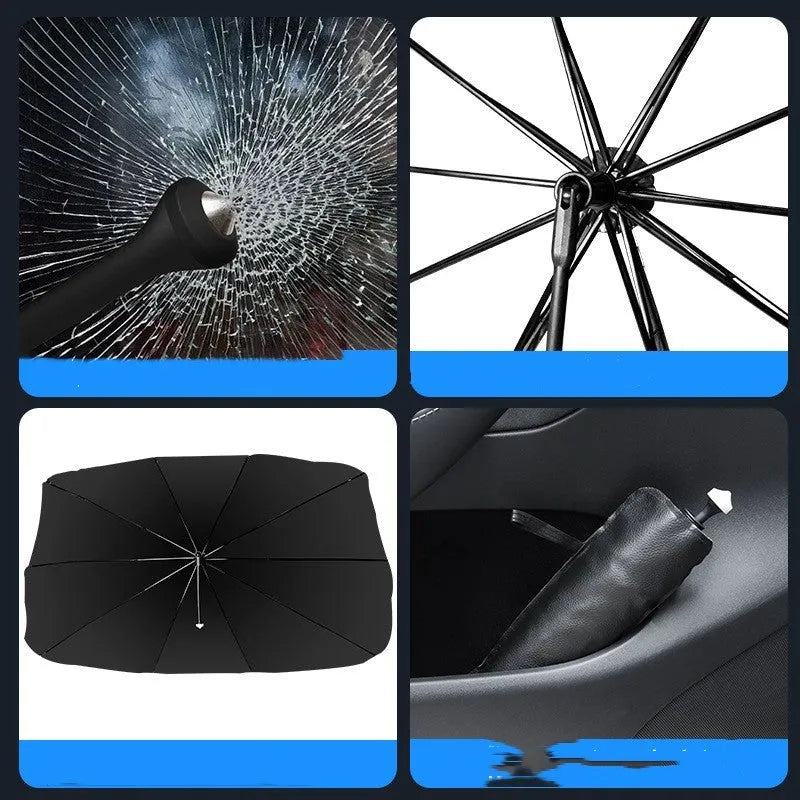 Ice crystal skylight sun visor automotive accessory in silver tape with beige or black pattern options