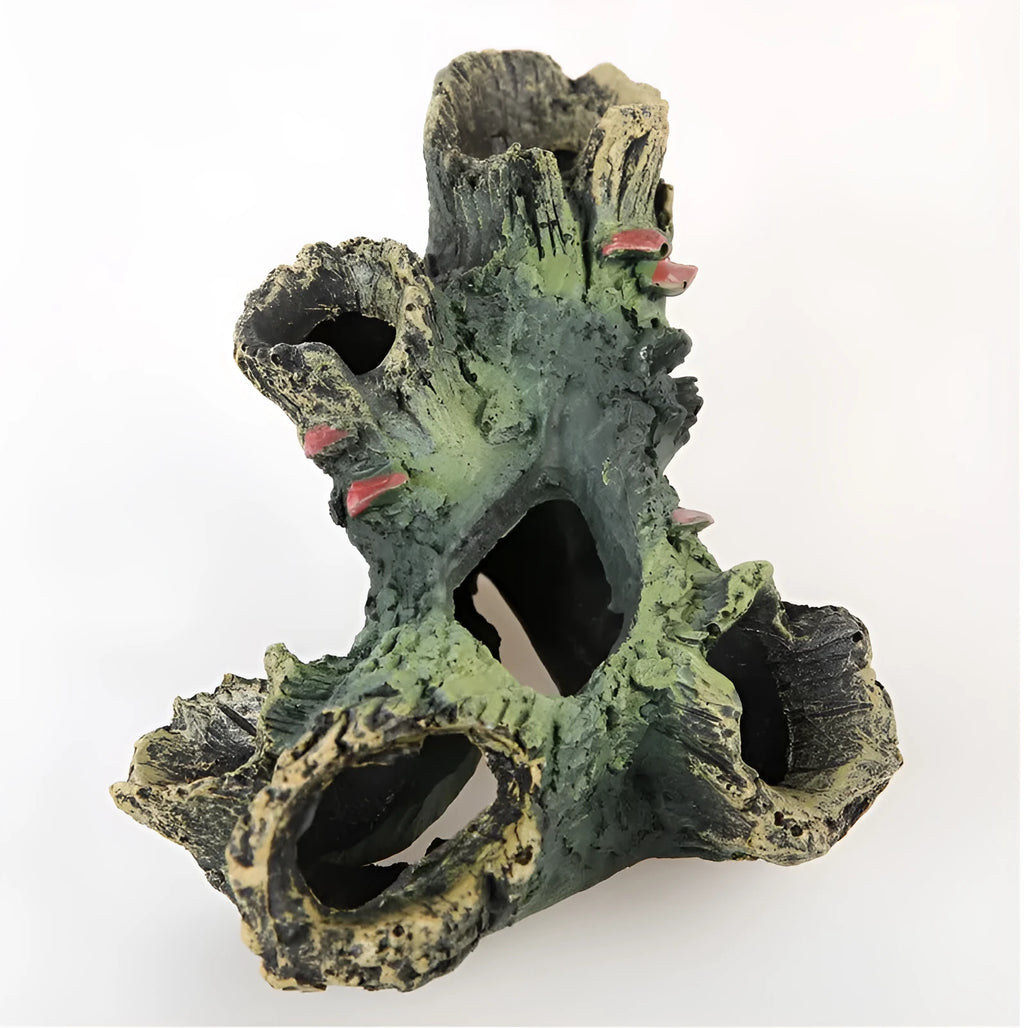 Resin fish tank ornament with old diamond-shaped tree branches style for aquarium landscaping