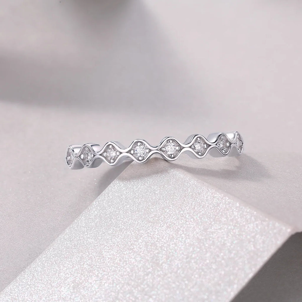Moissanite wedding ring set S925 silver platinum-plated with GRA certificate gift box sizes 5-9