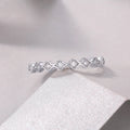 Moissanite wedding ring set S925 silver platinum-plated with GRA certificate gift box sizes 5-9