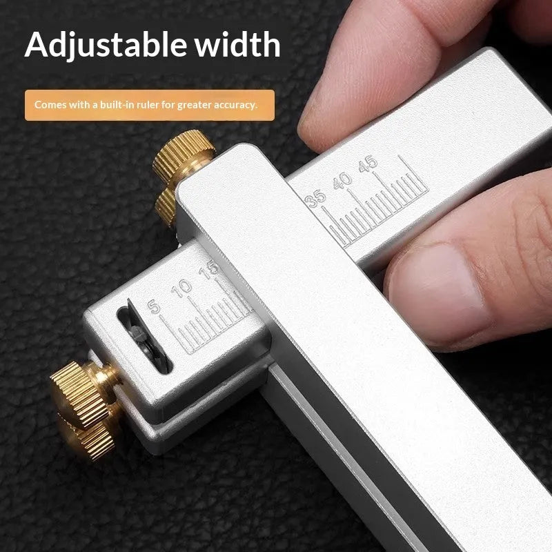 Aluminum handle belt cutter tool with box of 10 replacement blades for DIY leather and fabric cutting