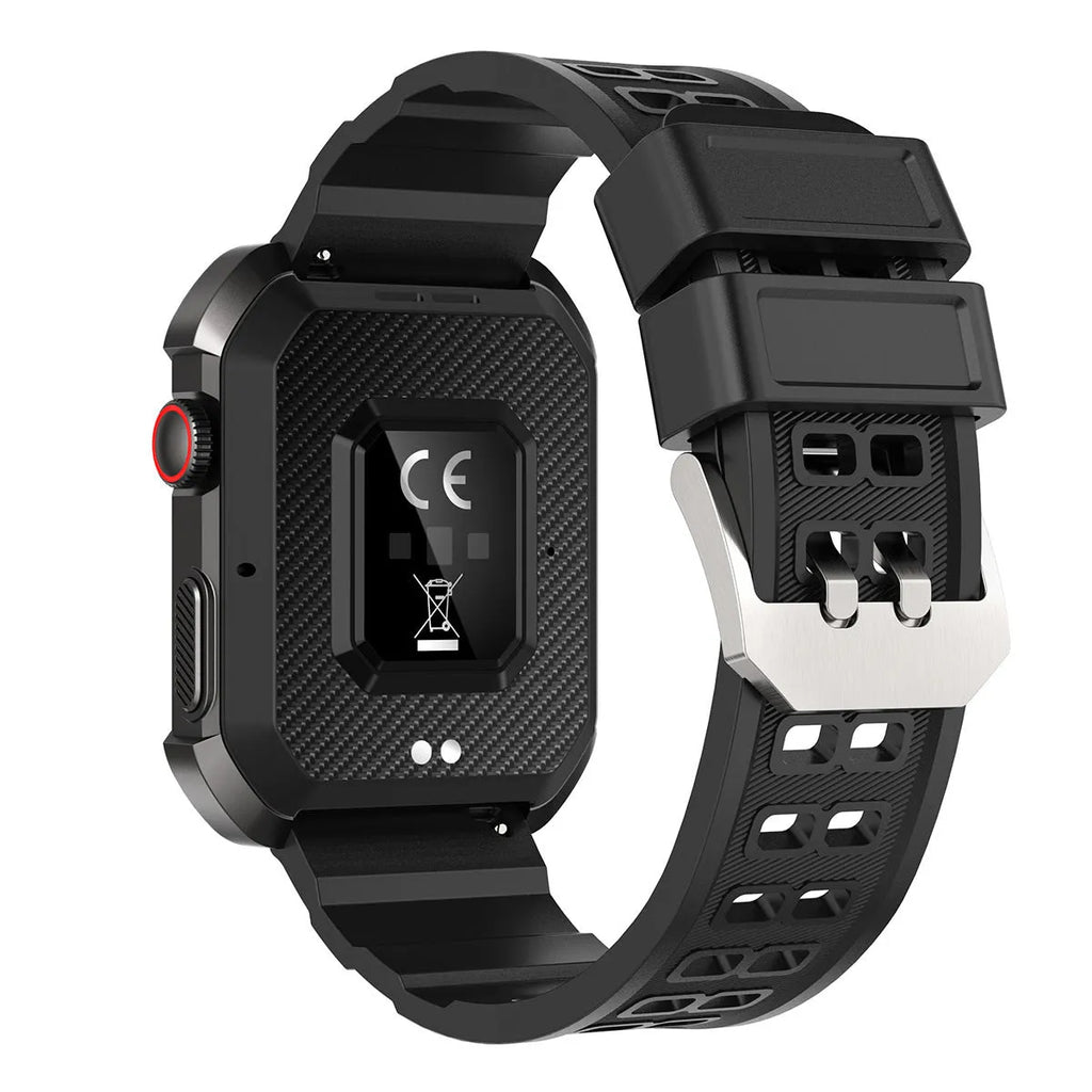 Smart watch with heart rate and blood pressure monitoring, 1.83-inch IPS screen, three-proof design, available in black blue and green