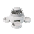 White plastic press leakage dog feeder with 500ml capacity and optional plate or disk