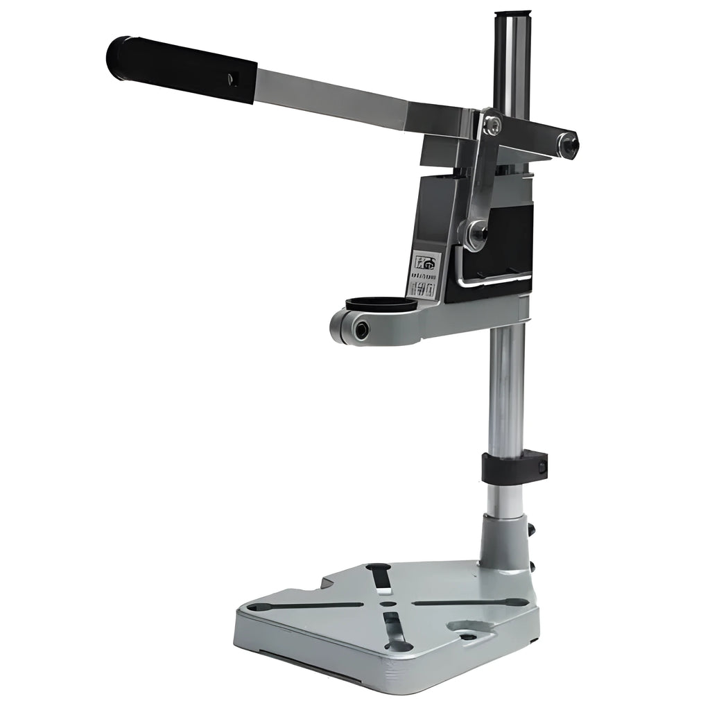 Mini hand drill bracket bench drill fixed stand black aluminium base carbon steel column 43mm 35mm neck
